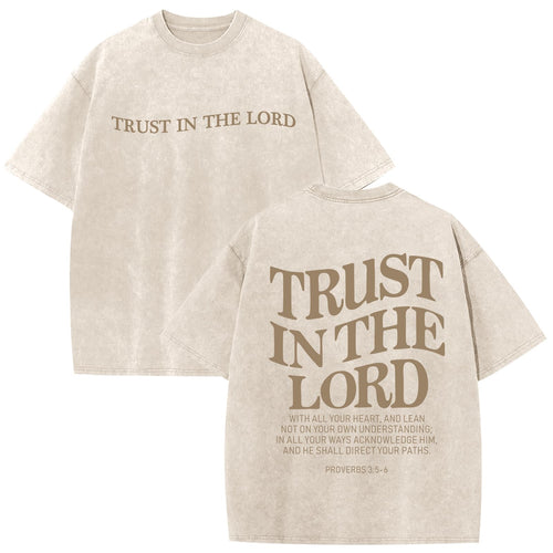 Wrenpies Mens Oversized Christian Shirts God Faith Jesus Religious Tshirts Trust in The Lord Bible Verse Tees Acid Wash Tops