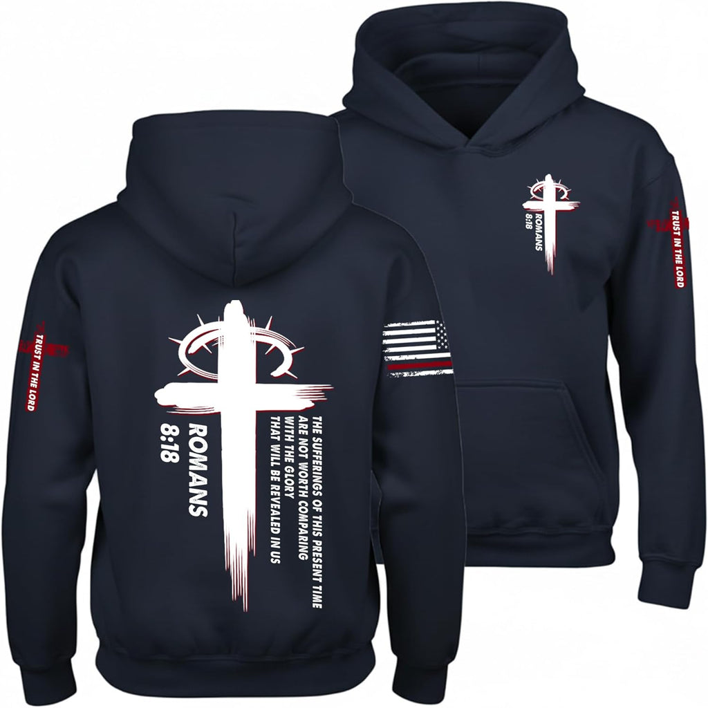 Regamor Custom Christian Hoodies for Men Women Faith Cross Jesus Hoodie Bible Religious Gifts Personalized Christmas