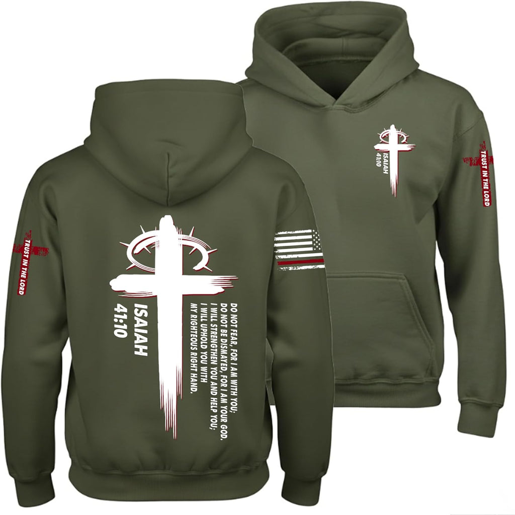 Regamor Custom Christian Hoodies for Men Women Faith Cross Jesus Hoodie Bible Religious Gifts Personalized Christmas