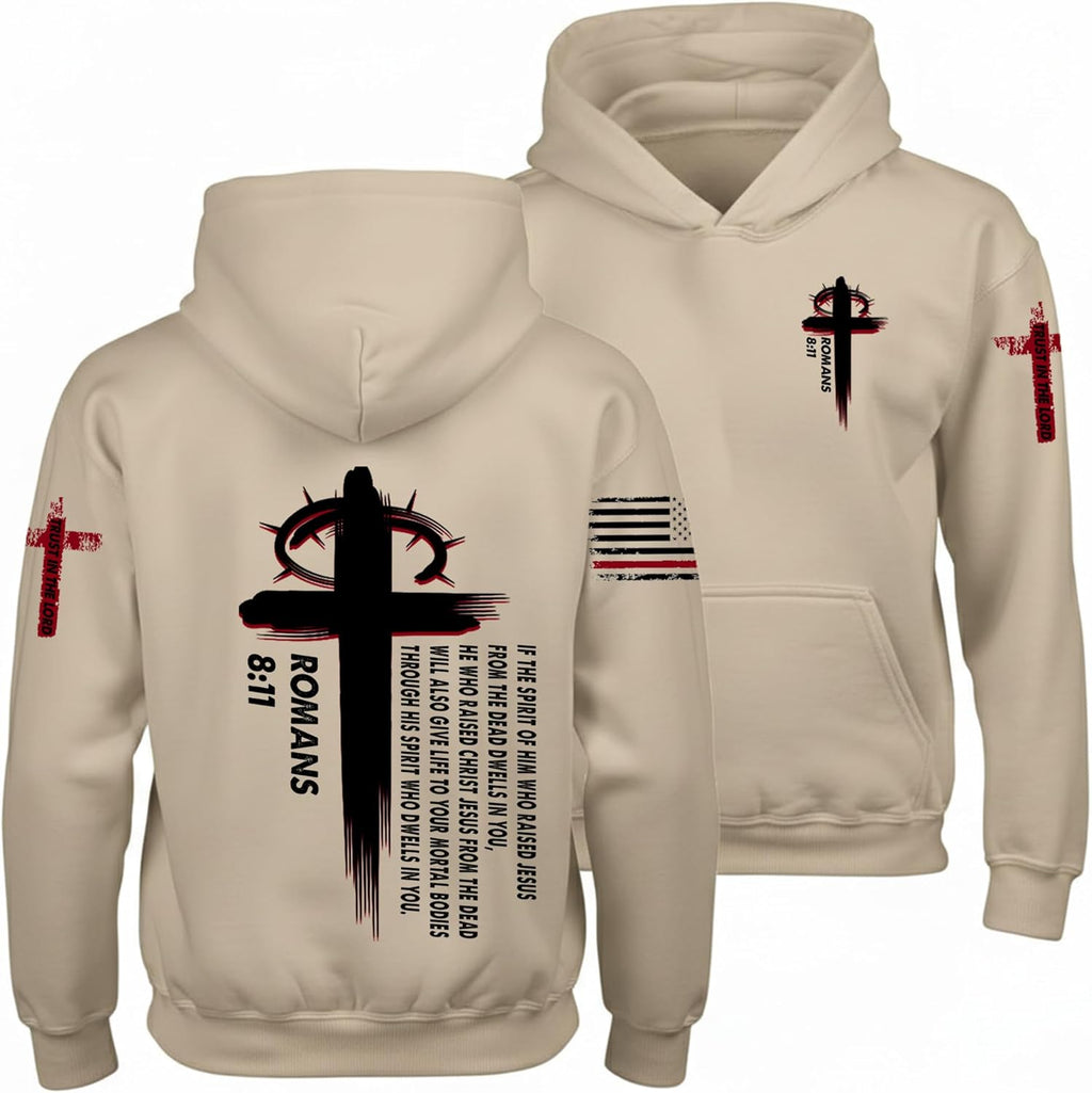 Regamor Custom Christian Hoodies for Men Women Faith Cross Jesus Hoodie Bible Religious Gifts Personalized Christmas