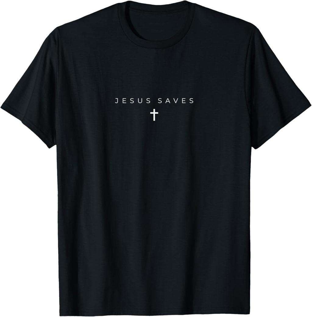 Jesus Saves Cross Subtle Christian Minimal Religious Faith T-Shirt