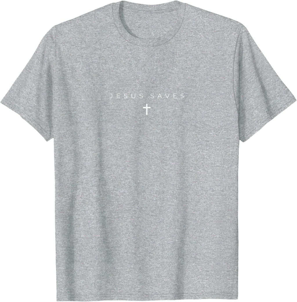 Jesus Saves Cross Subtle Christian Minimal Religious Faith T-Shirt